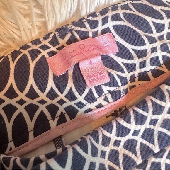 Lilly Pulitzer Worthy Cropped Pant | Size 4 | Link Jacquard Navy Print - Picture 10 of 15